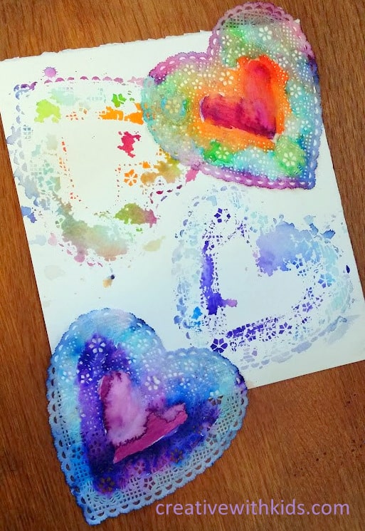 Valentines day crafts: HEART shaped water drops » How to paint watercolor  water drops for beginners 